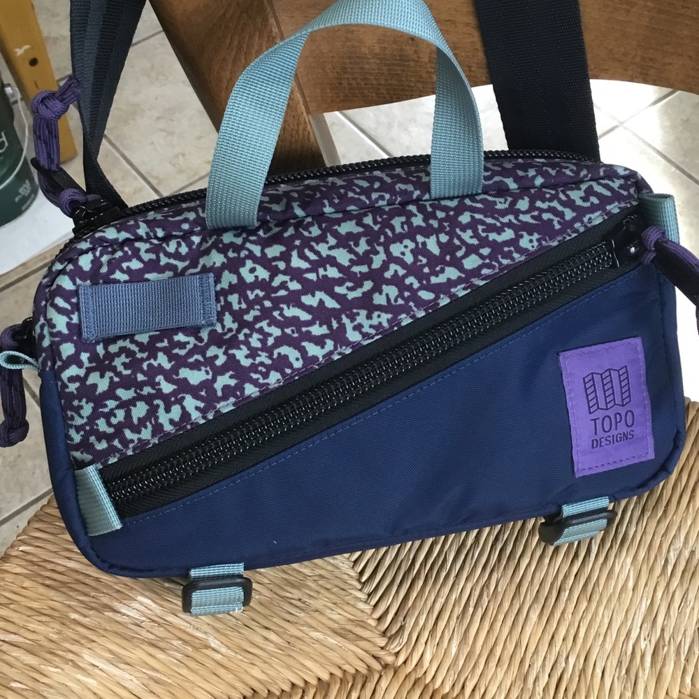 Topo Designs Navy and Teal Belt Bag